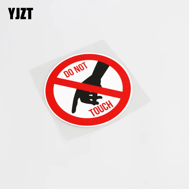 YJZT 11.1 CM*11.1 CM İlginç Dokunmayın Çıkartması Yüksek Kaliteli PVC Araba Sticker Graphical13-0186