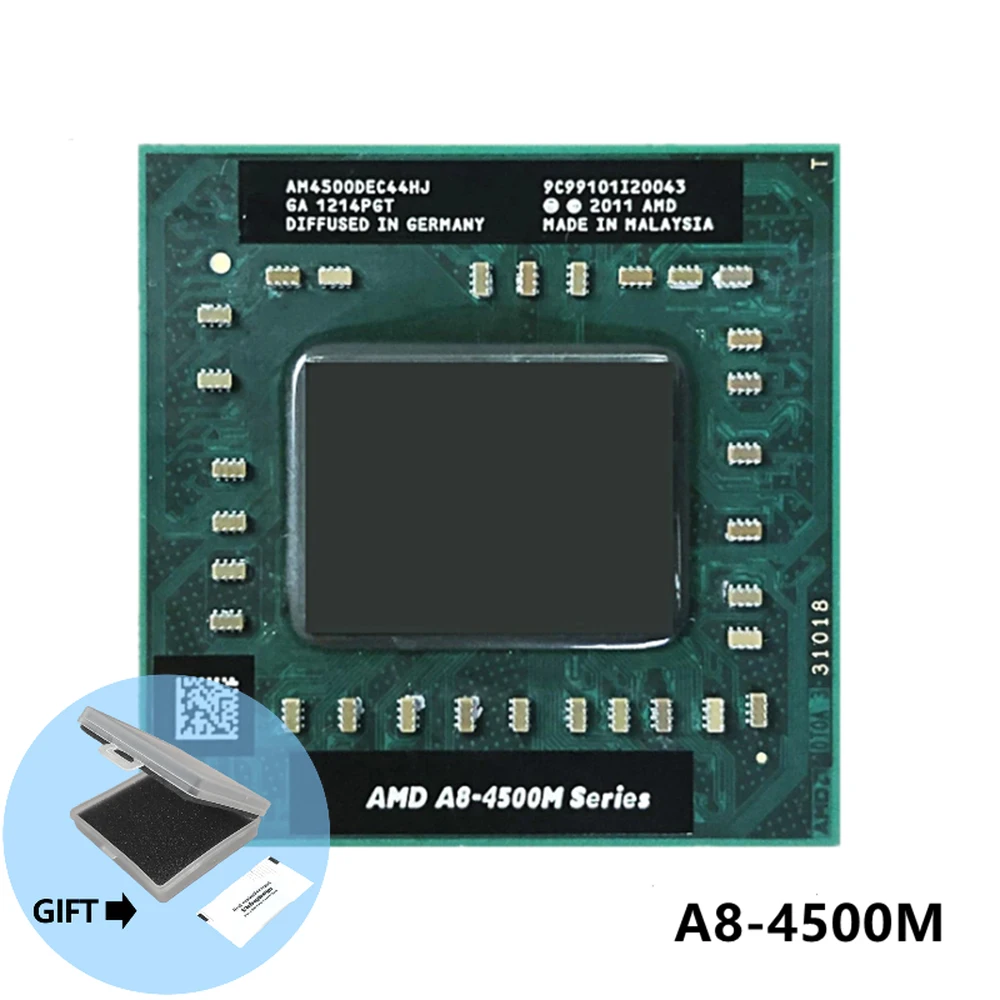 AMD A8 Serisi A8-4500M A8 4500M 1.9 GHz Dört Çekirdekli Dört İplik CPU işlemci AM4500DEC44HJ Soket FS1