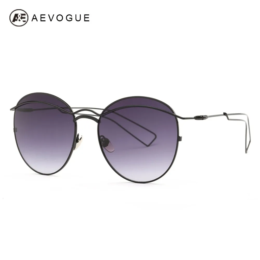 AEVOGUE Güneş Kadınlar Marka Tasarımcısı Boy Gözlük Metal Çerçeve Klasik güneş gözlüğü Gözlük uv400 AE0385