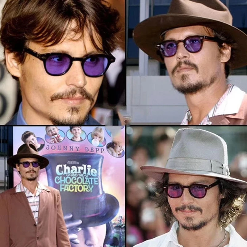 Moda Johnny Depp Lemtosh Tarzı Yuvarlak Güneş Gözlüğü Tonu Okyanus Lens Marka Tasarım Parti Gösterisi güneş gözlüğü Oculos De Sol 3019