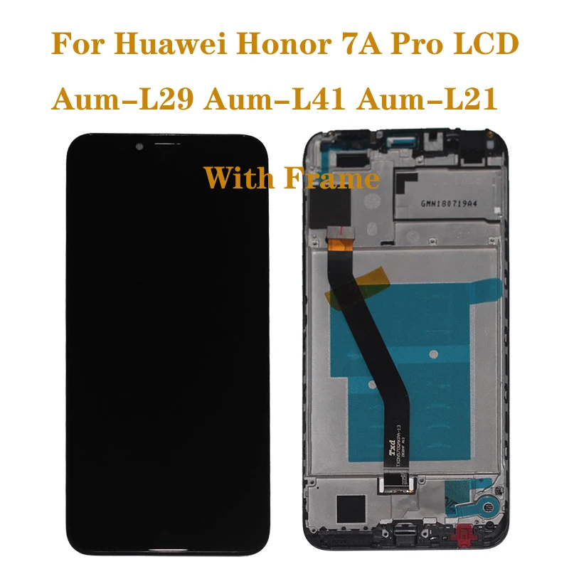 huawei Onur için 7A pro AUM-L29 Aum-L21 Aum-L41 dokunmatik LCD ekran ekran bileşenleri ekran onarım parçaları ile çerçeve