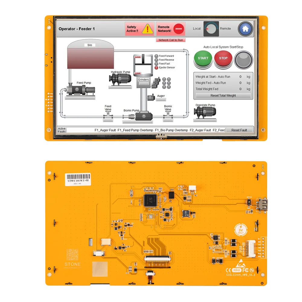 TAŞ Akıllı HMI Gömülü Dokunmatik Ekran lcd ekran Modülü Arayüzü ile RS232/RS485 / TTL Endüstriyel Kullanım için