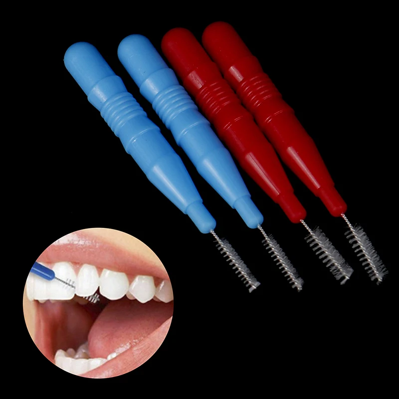 50 Adet / grup Sıcak Ağız Hijyeni Diş Kürdan kürdan Fırça Diş Temizleme Diş İpi Kafa Yumuşak Plastik İnterdental Fırça