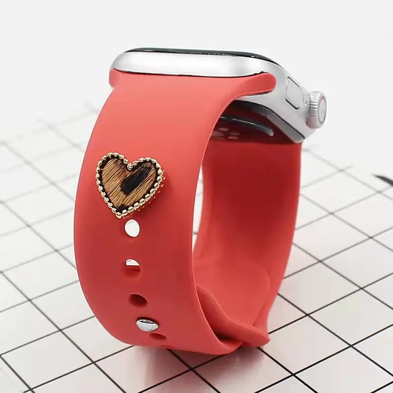 Dekoratif Güzel Takılar apple saat bandı Bilezik Metal Yıldız Süsleme iwatch için 7 6 5 Spor Çelik Kadın Askısı Aksesuarları