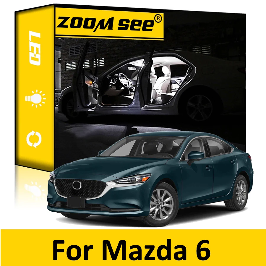 Mazda 6 Mazda6 İçin Canbus LED İç Aydınlatma Kiti 2002- 2015 2016 2017 2018 2019 2020 2021 Dome Sunvisor plaka lambası