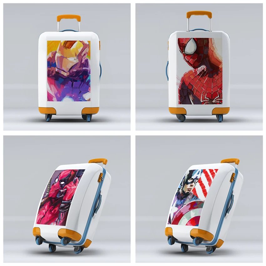 Marvel Avengers Suluboya soyut tarzı Örümcek Adam demir Adam Arabası bavul için Kullanılan su geçirmez Çıkartmalar DIY Duvar Sticker