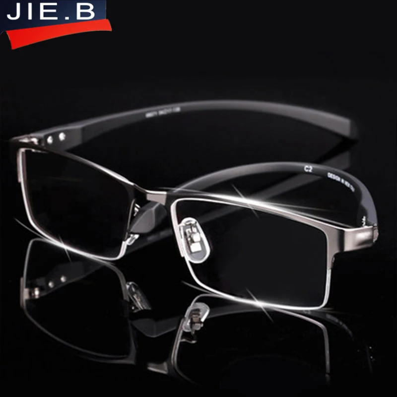 Titanyum Alaşımlı İş Erkek Gözlük Çerçevesi Esnek Tr-90 Gözlük Erkekler için Gözlük IP Galvanik Tapınak Kolları