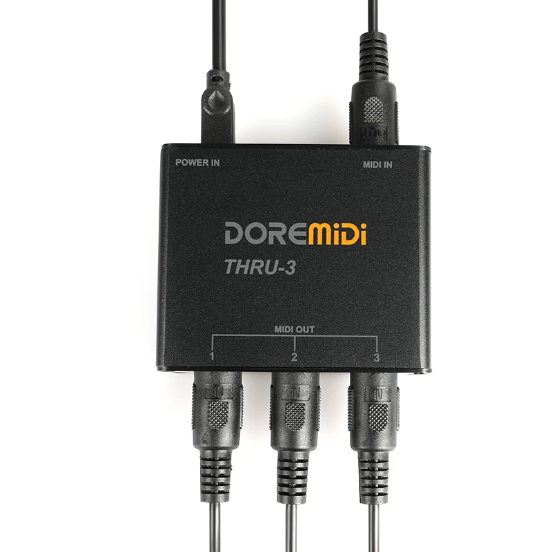 DOREMıDı MIDI Host Kutusu THRU - 3 MIDI Beş pin Arayüzü Gecikme Dönüştürücü Adaptör
