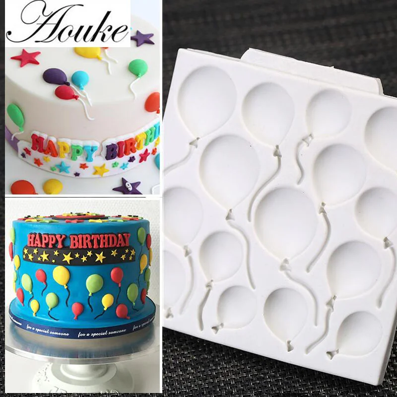 Balon Şekli silikon kalıp Mutfak Pişirme Araçları Puding Tatlı Çikolata Kalıp Kek Pişirme dekorasyon balonu silikon kalıp