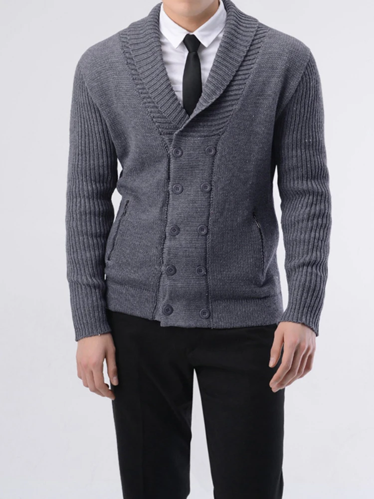 UCAK Marka Iş Rahat Düğme Hırka Erkek Giyim Sonbahar Kış Turn-aşağı Yaka Kazak Ceket Erkek Triko Jerseis U1010