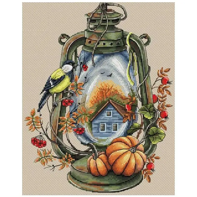 Sonbahar Manzara Desenleri Sayılan Çapraz dikiş setleri DIY El Yapımı 11CT 14CT Manzara Çapraz dikiş kitleri Nakış İğne