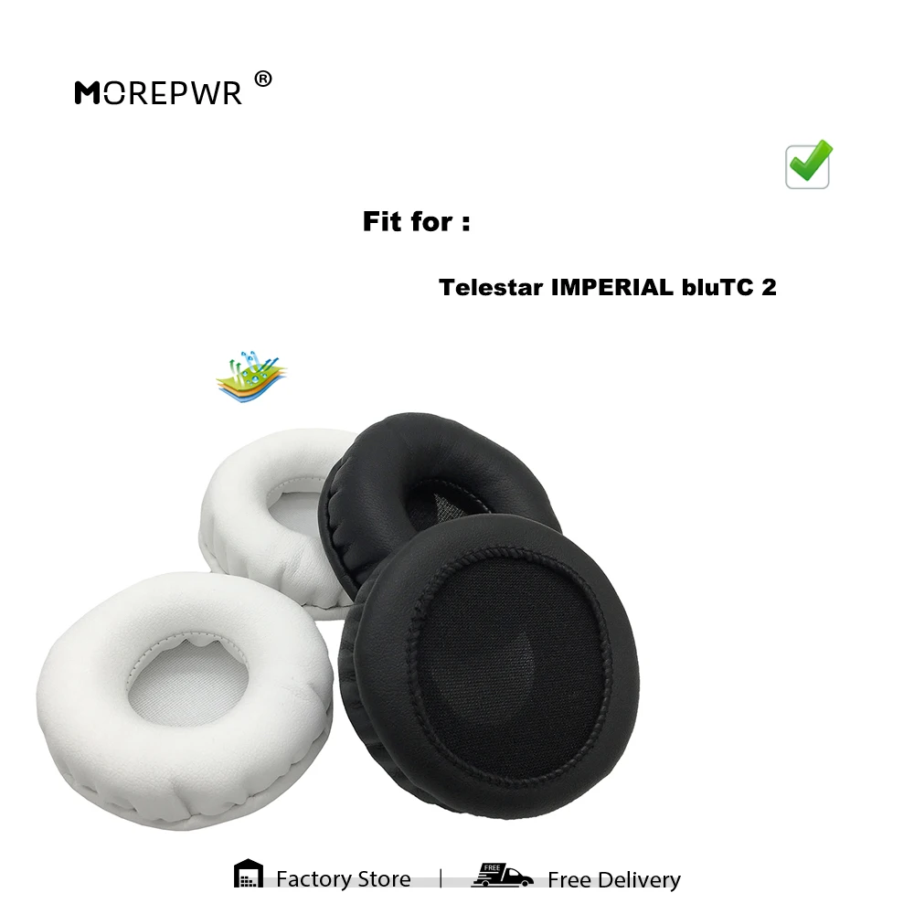 Morepwr Yeni Yükseltme için Yedek Kulak Pedleri Telestar IMPERİAL bluTC 2 Kulaklık Parçaları Deri Yastık Kadife Kulaklık kol kapağı