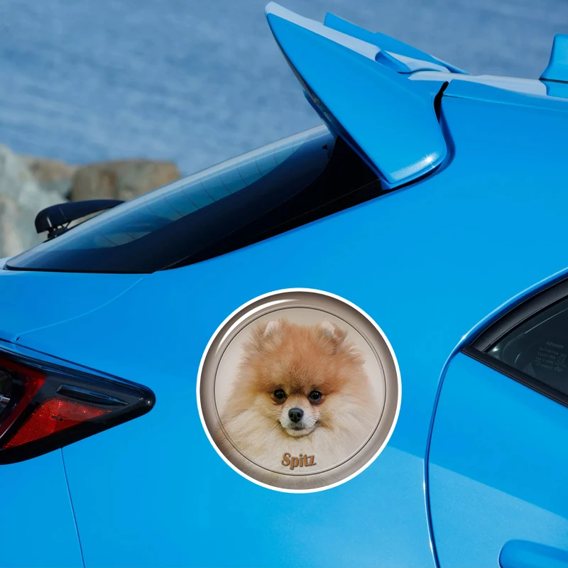 Spitz Köpek Kendinden yapışkanlı Çıkartma Araba Sticker Su Geçirmez Otomatik Dekorları Tampon Arka Cam Dizüstü Bilgisayar #S60962 1