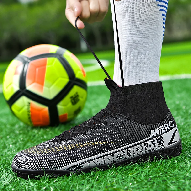36-45 futbol ayakkabısı erkek Yetişkin Yüksek Ayak Bileği futbol kramponları Açık Çim Gençlik Akademisi Eğitim Ultralight Futbol Spor Çizme 1