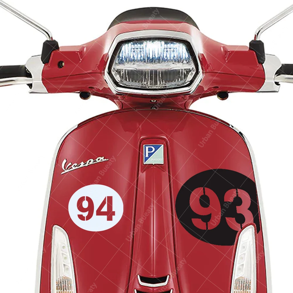 75th Yıldönümü Motosiklet numarası 89-100 Çıkartması Piaggio Vespa LXV 946 GTV 150 Sprint Sei Giorni Piknik PRİMAVERA GTS VX LV 1