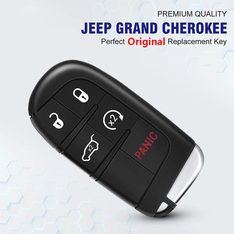 CN086015 Orijinal Araba Anahtarı Fob Jeep 2014-2021 Grand Cherokee 2011-2018 için 433MHz Anahtarsız giriş Uzaktan M3N-40821302 PN: 68143505 1