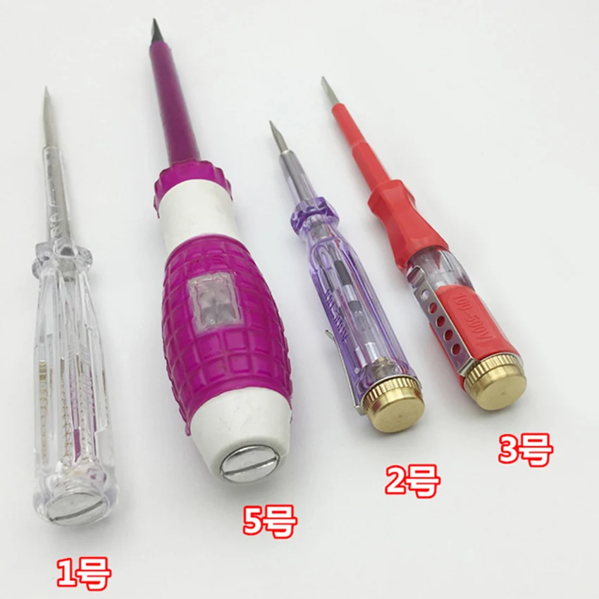 Çift kullanımlı Oluklu Tornavida Test Kalem Dayanıklı Test Kalem Elektrik Test Cihazı Çok Fonksiyonlu Elektrikçi test kalemi aracı 5 tipi 1