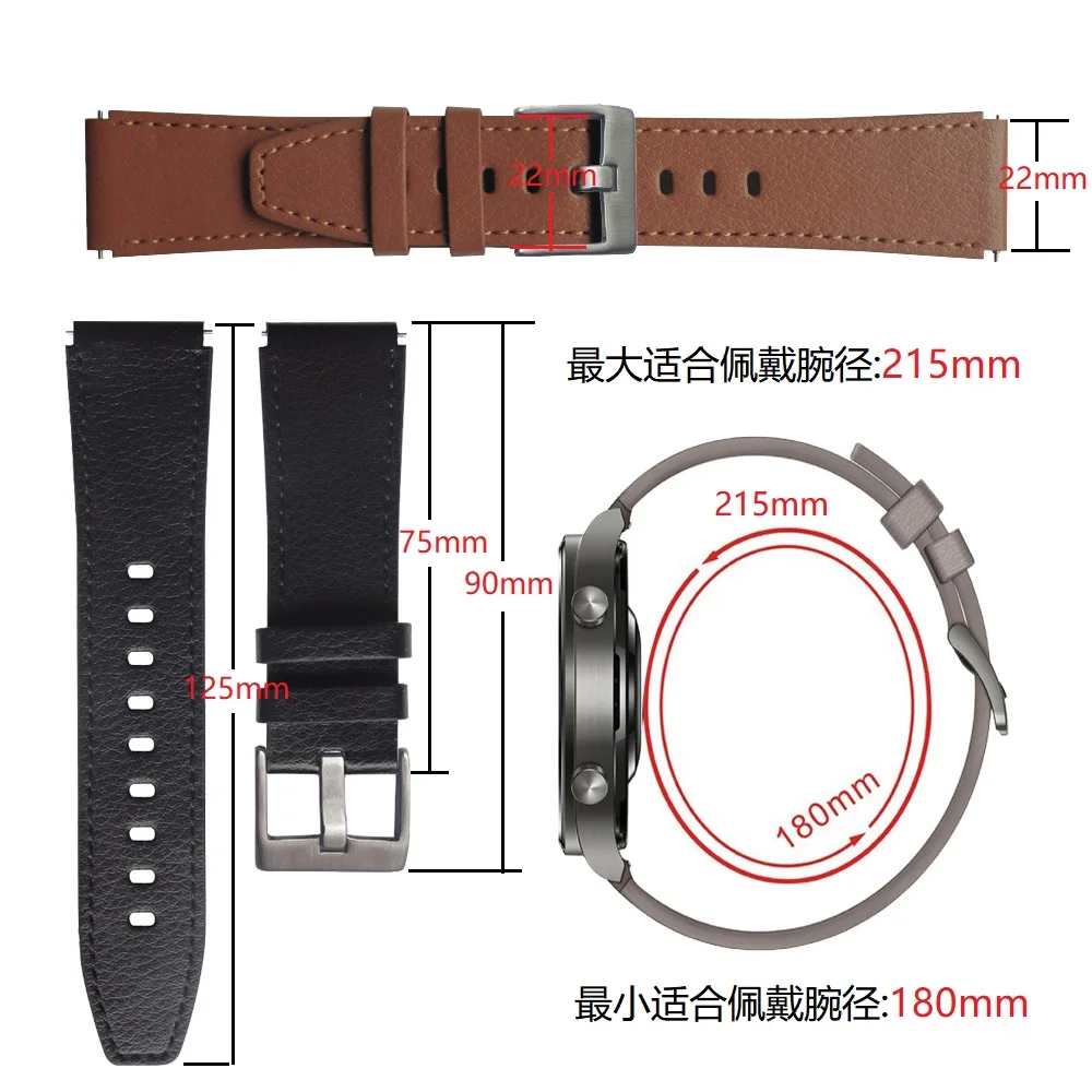 Watch Band 22mm Hakiki Deri Kayış İçin GT 2 GT2 Pro saat kayışı Değiştirmeleri Onur Sihirli 1 2 46mm İzle Erkek Askısı Yeni 1