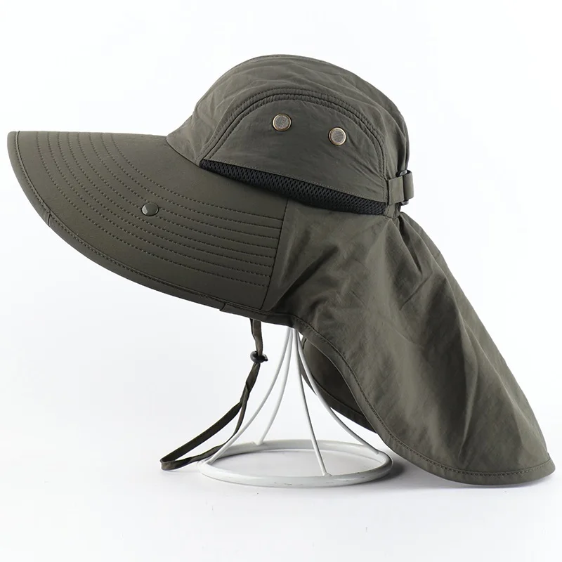 CAMOLAD Erkek Kova Şapka Boyun Flap İle Yaz güneş şapkası Kadınlar İçin Uzun Geniş Ağız Balıkçılık Kapaklar Açık UV Koruma Yürüyüş Şapka 2