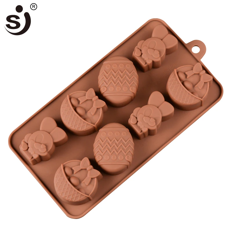 SJ silikon kalıpları çikolata pişirme hayvan paskalya yumurta şekilli şeker kek dekorasyon araçları ısıya dayanıklı fırın emniyet kek kalıpları 2