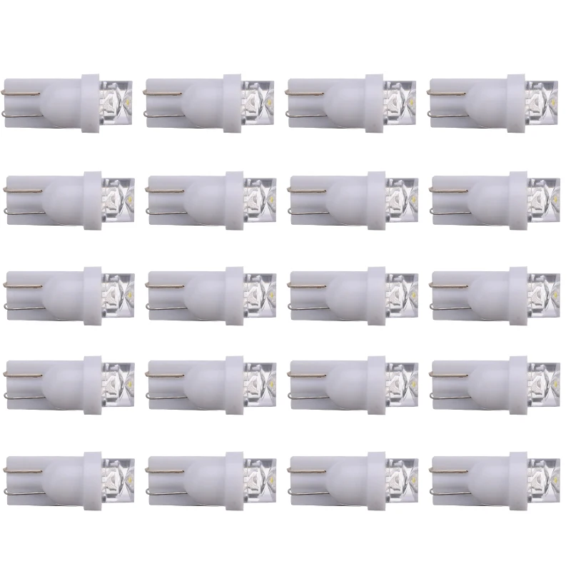 Mayitr 20 adet 12V T10 Beyaz LED Araç Gösterge ışığı Süper Parlak Otomotiv iç aydınlatma Dönüş Sinyal Lambası Yedek parça 3
