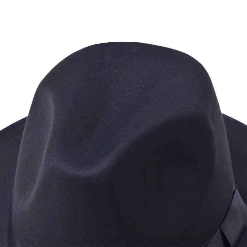 Yeni Moda Klasik İngiliz fötr şapka Şapka Kadın Erkek Bahar Sonbahar Geniş Ağız Beyefendi Caz Kap 3