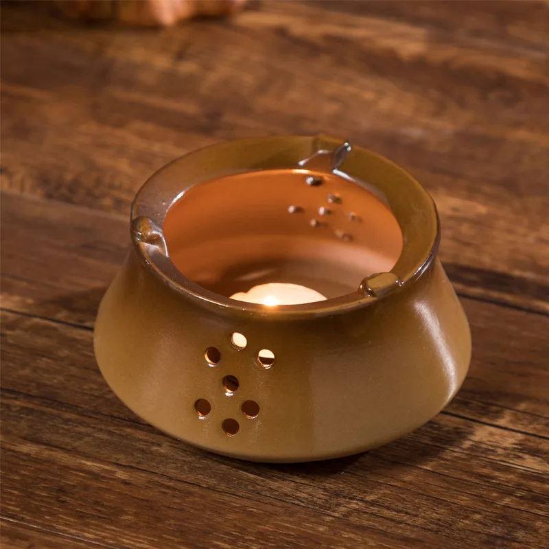 Y Japon tarzı çay ısıtıcı Mum ısıtma yağ yakıcı uçucu yağ Aromaterapi soba seramik demlik difüzör yılbaşı Hediyeleri 3