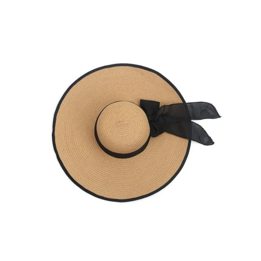 Kadın Yaz Plaj Hasır Şapka Kore Sahil Büyük Şapka Ağız Güneş Kremi Güneşlik Tatil Moda Büyük Serin Yay Şapka 4