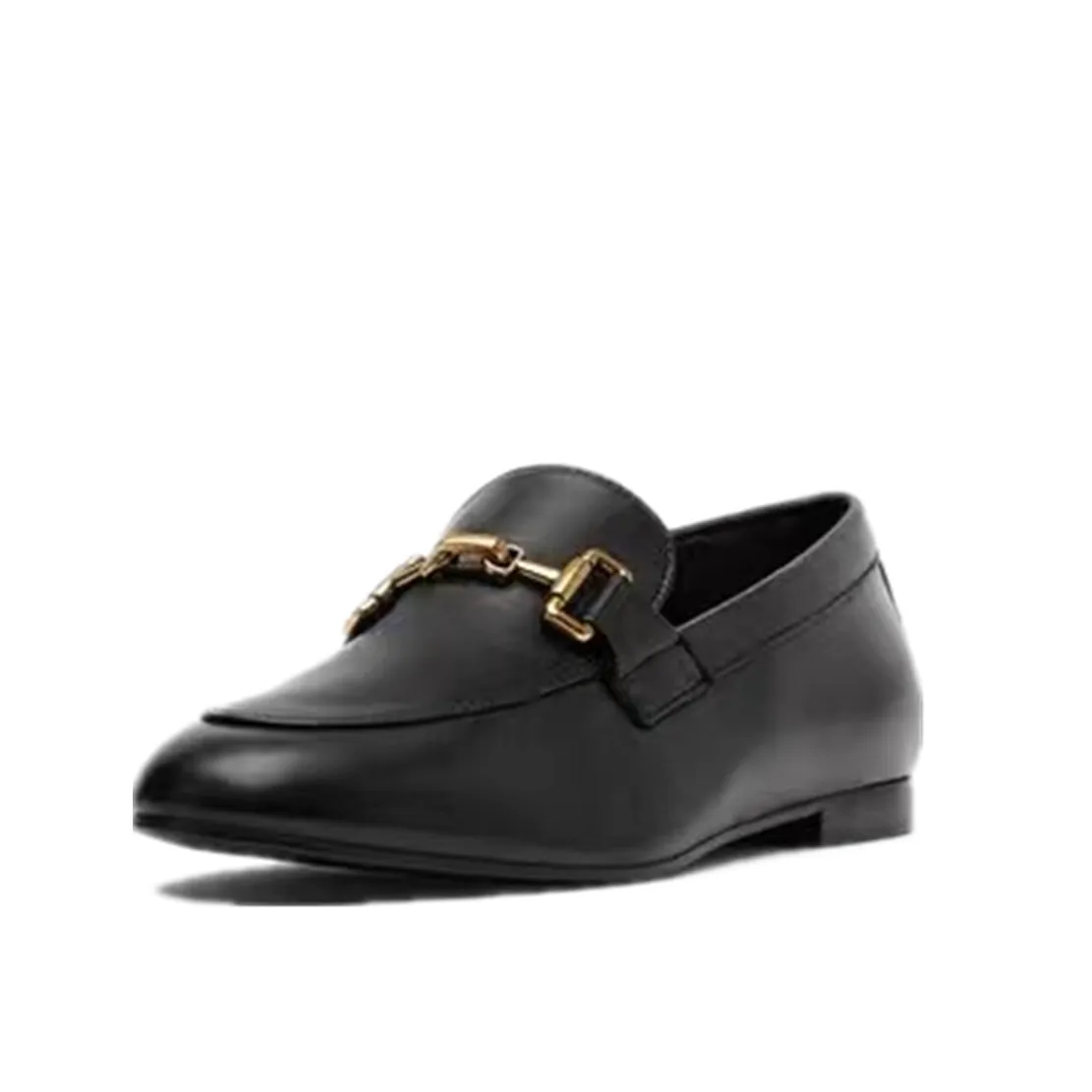 Dave & Di İngiltere Tarzı moda ayakkabılar Kadın Altın Toka Koyun Rahat Slip-On Loafer'lar Kadın Düz 4