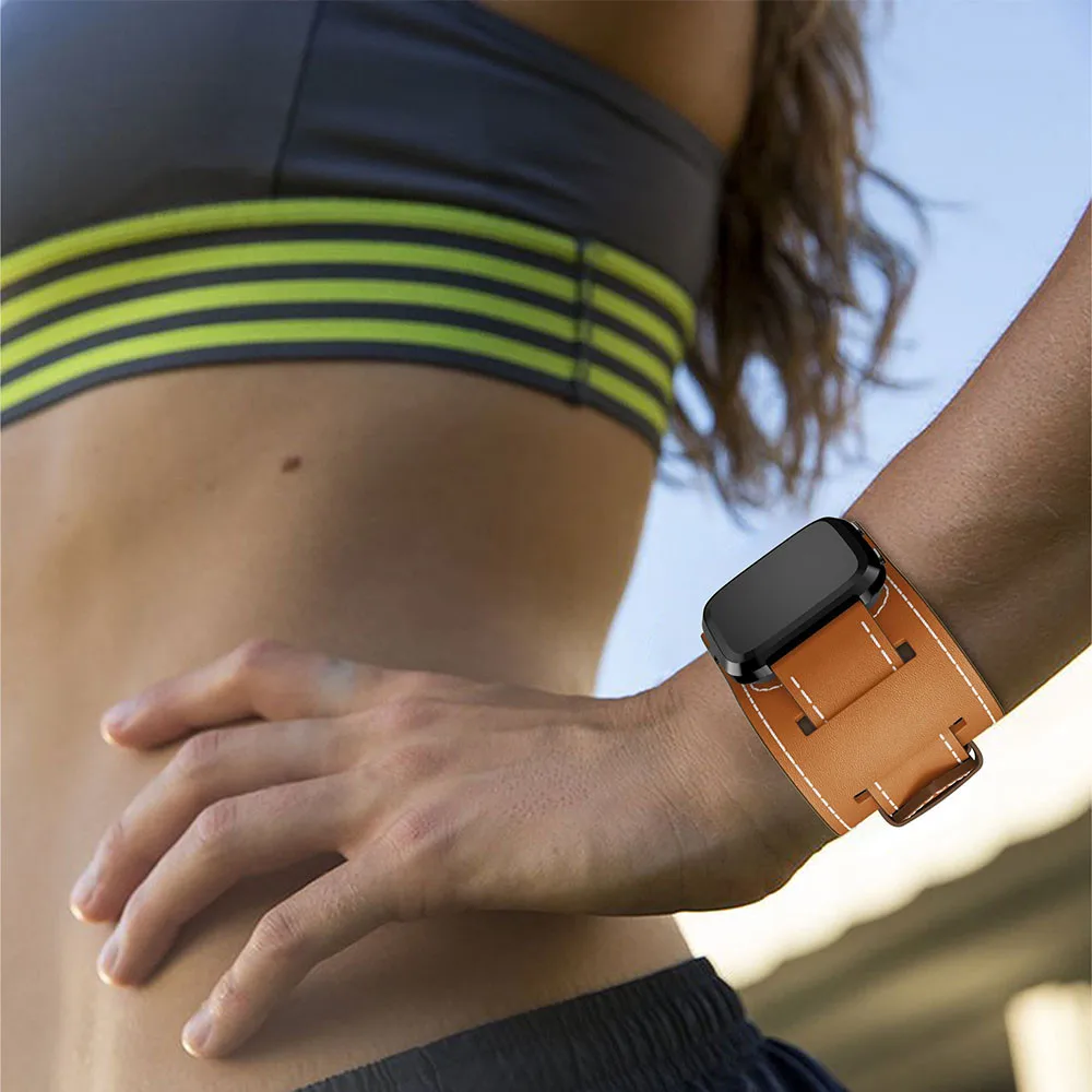 Yedek Fitbit versa Bantları deri kayışlar Bant Değiştirilebilir Smartwatch Spor kol saati Bandı toka Askısı İle 4