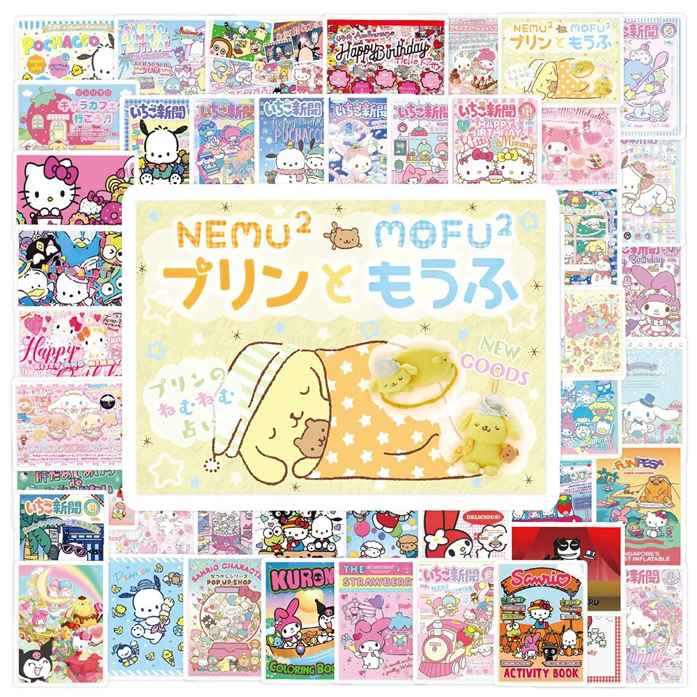 10/30/50 adet Sevimli Karikatür Sanrio Posteri Çıkartmaları Kawaii Kız Kuromi Benim Melody Hello Kitty Çıkartmaları Dekorasyon Çocuk Sticker Oyuncaklar 4