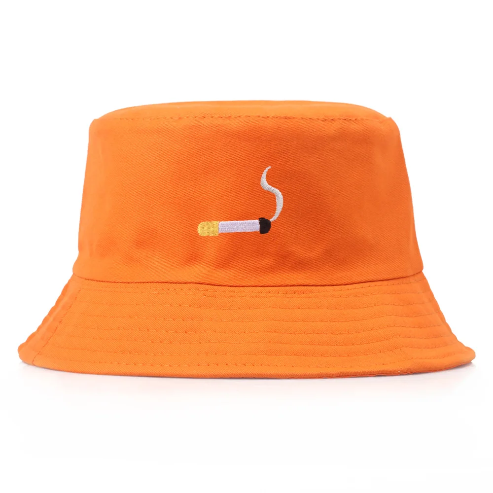 Unisex İşlemeli Alien Katlanabilir Kova Şapka Plaj güneş şapkası Sokak Şapkalar Balıkçı Açık Kap Erkek ve Kadın Şapka 4