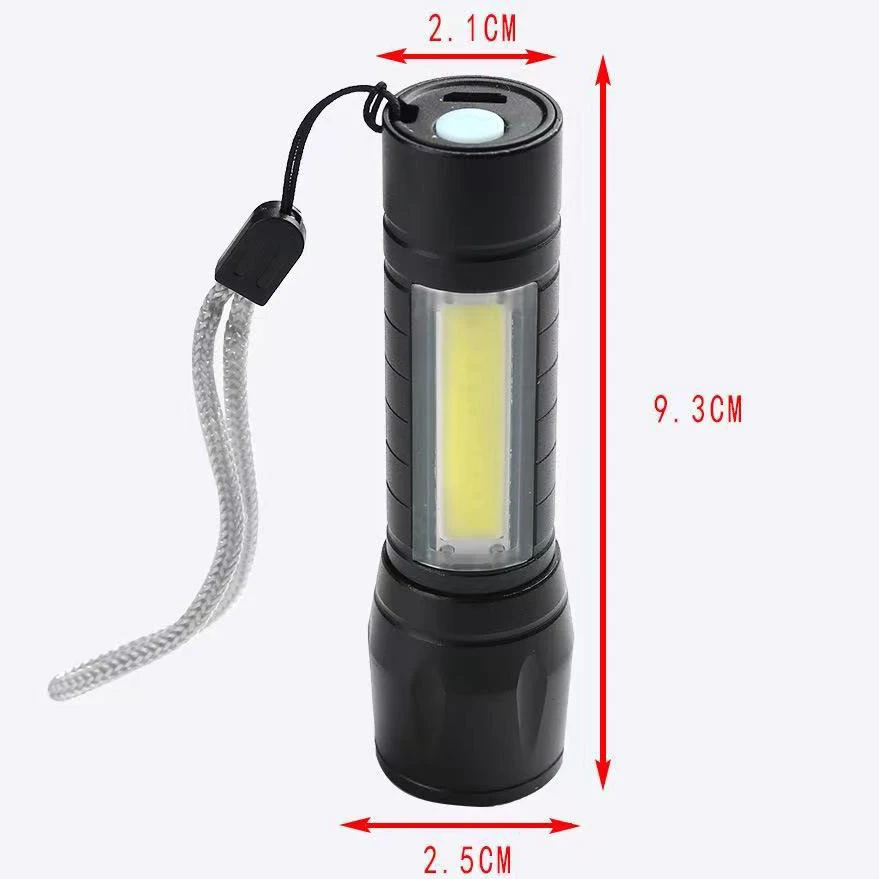 Su geçirmez T6 COB LED taktik USB şarj edilebilir 3 modu kamp feneri taşınabilir zumlanabilir el feneri Torch lambası odak ışığı 5