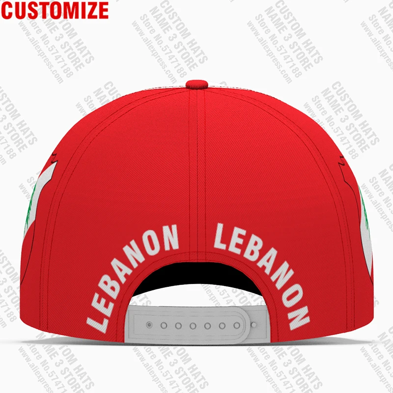 LÜBNAN erkek dıy ücretsiz özel ad lbn unisex şapka ulusal bayrak lb cumhuriyeti arapça arap lübnan ülke baskı fotoğraf beyzbol şapkası 5