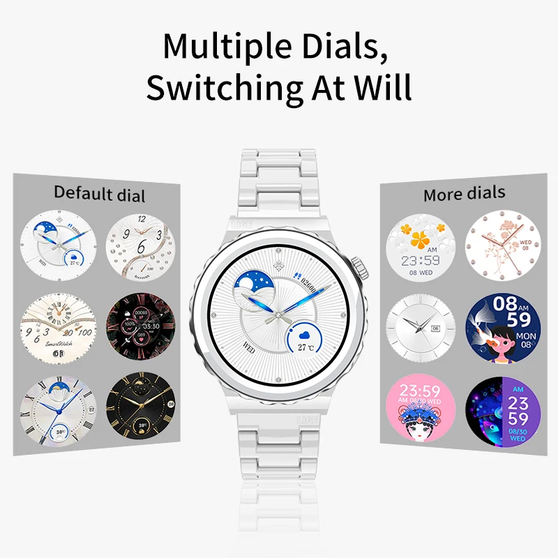 LIGE 2022 yeni akıllı izle Kadın moda Smartwatch NFC Bluetooth Çağrı Saatler Android Samsung Galaxy Aktif Kız Arkadaşı Hediye 5