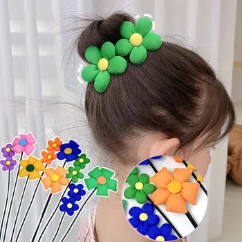 Çocuk Sihirli Saç Klipleri Büyük Çiçek Tembel Firkete At Kuyruğu Tutucu Tel Topuz Kafa Halat Saç Bigudi Büküm Aracı Kızlar saç aksesuarları