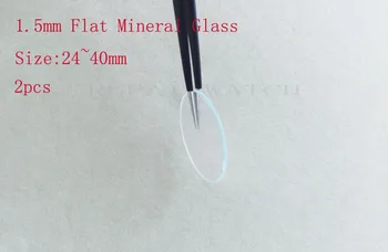 Ücretsiz Kargo 2 adet 1.5 mm Kalınlığında Düz İzle Mineral Cam İzle Kristal Saatçiler için Seçilen Boyutu 24 ila 40mm