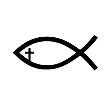 İsa Hıristiyan Balık Sembolü Çıkartması Araba Sticker pencere camı Dekorasyon Aksesuarları 10 * 4.2 CM